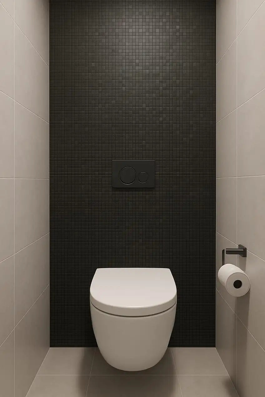 Isodeco Zelfklevende Mozaïek Steenstrip Kleine Blokjes Vierkant Gunmetal