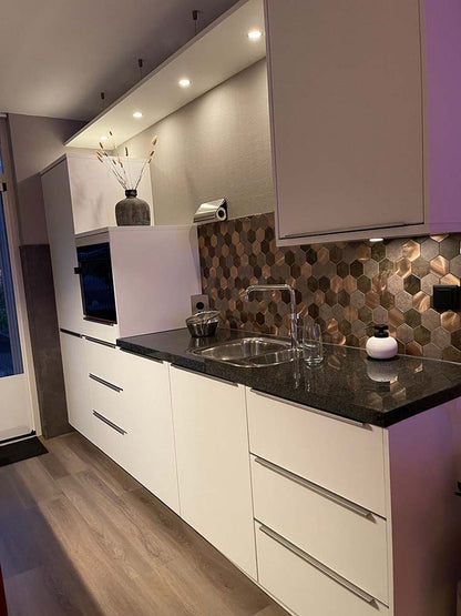 Isodeco Zelfklevende Mozaïek Steenstrip Hexagon Koper Taupe V-groef