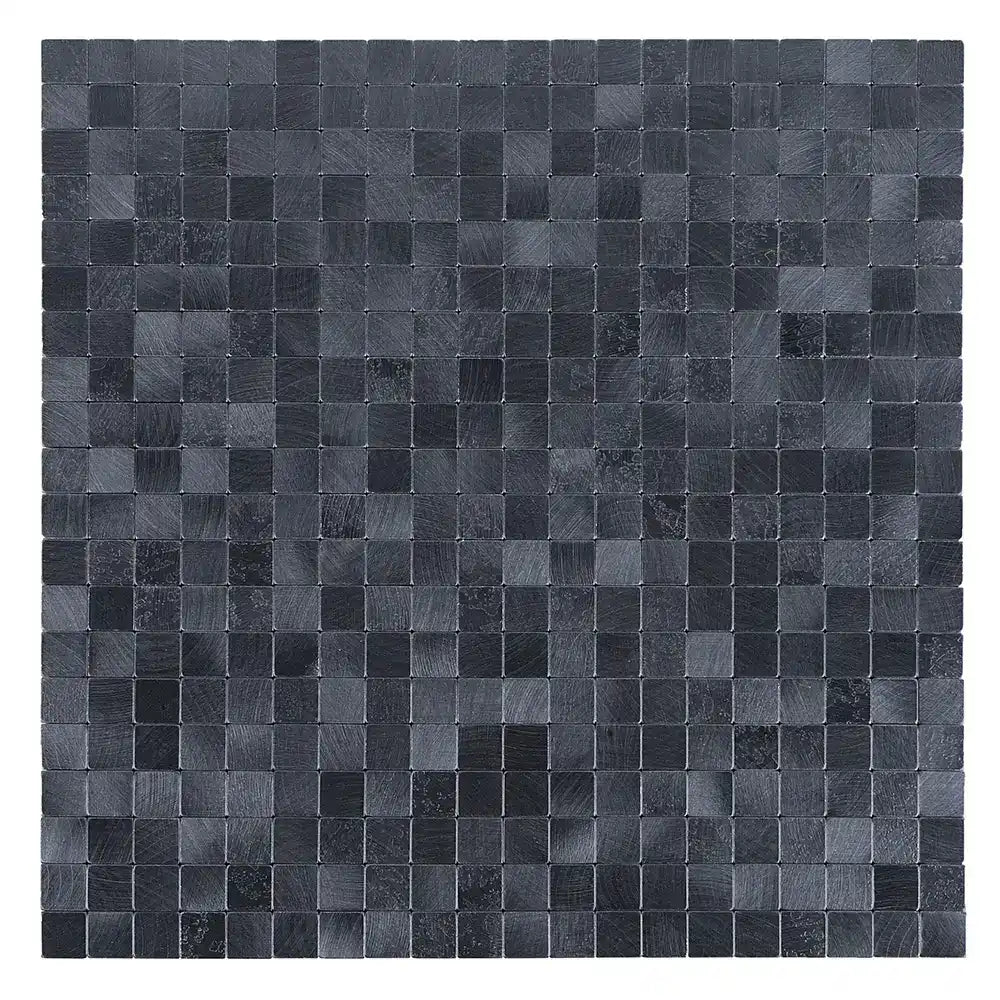 Isodeco Zelfklevende Mozaïek Steenstrip Kleine Blokjes Vierkant Gunmetal