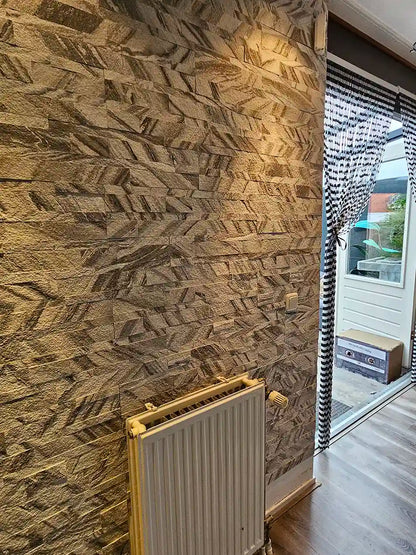 Isodeco Zelfklevende Steenstrip Natuursteen Mystic White Marble