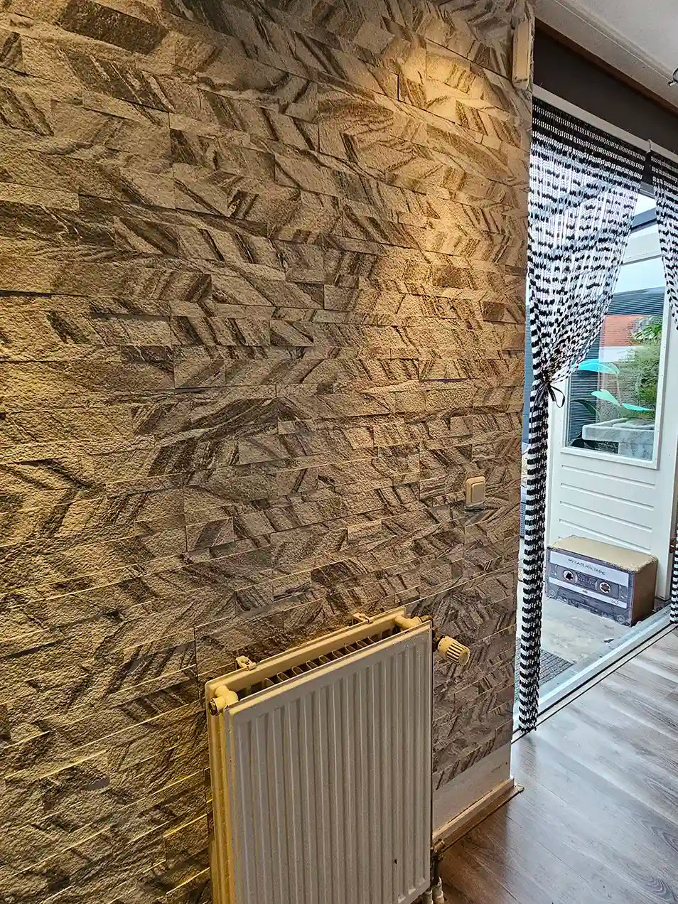 Isodeco Zelfklevende Steenstrip Natuursteen Mystic White Marble