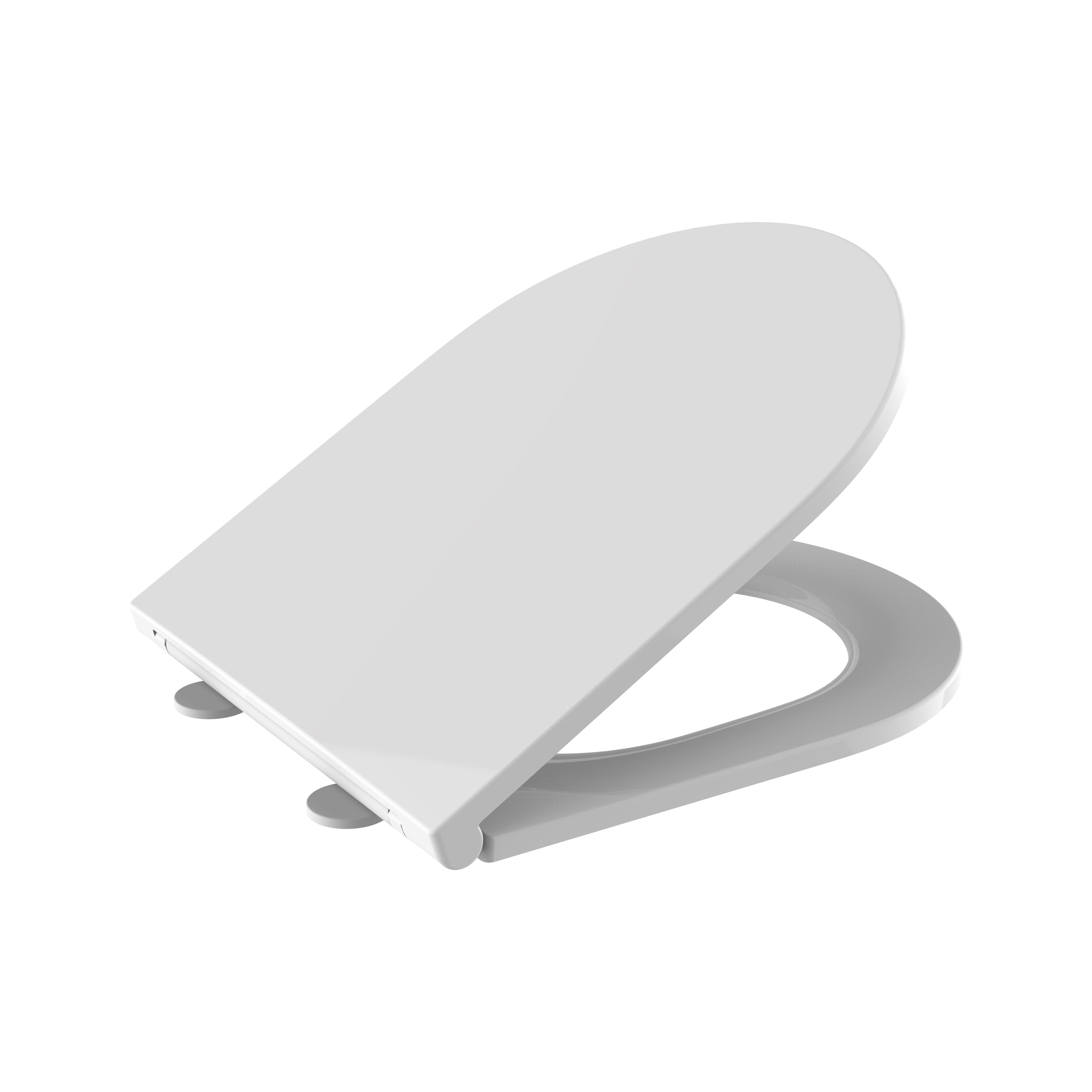 Aloni premium wc-zitting - slim design  - soft close - quick release - topfix - duroplast - rvs scharnieren - glanzend wit