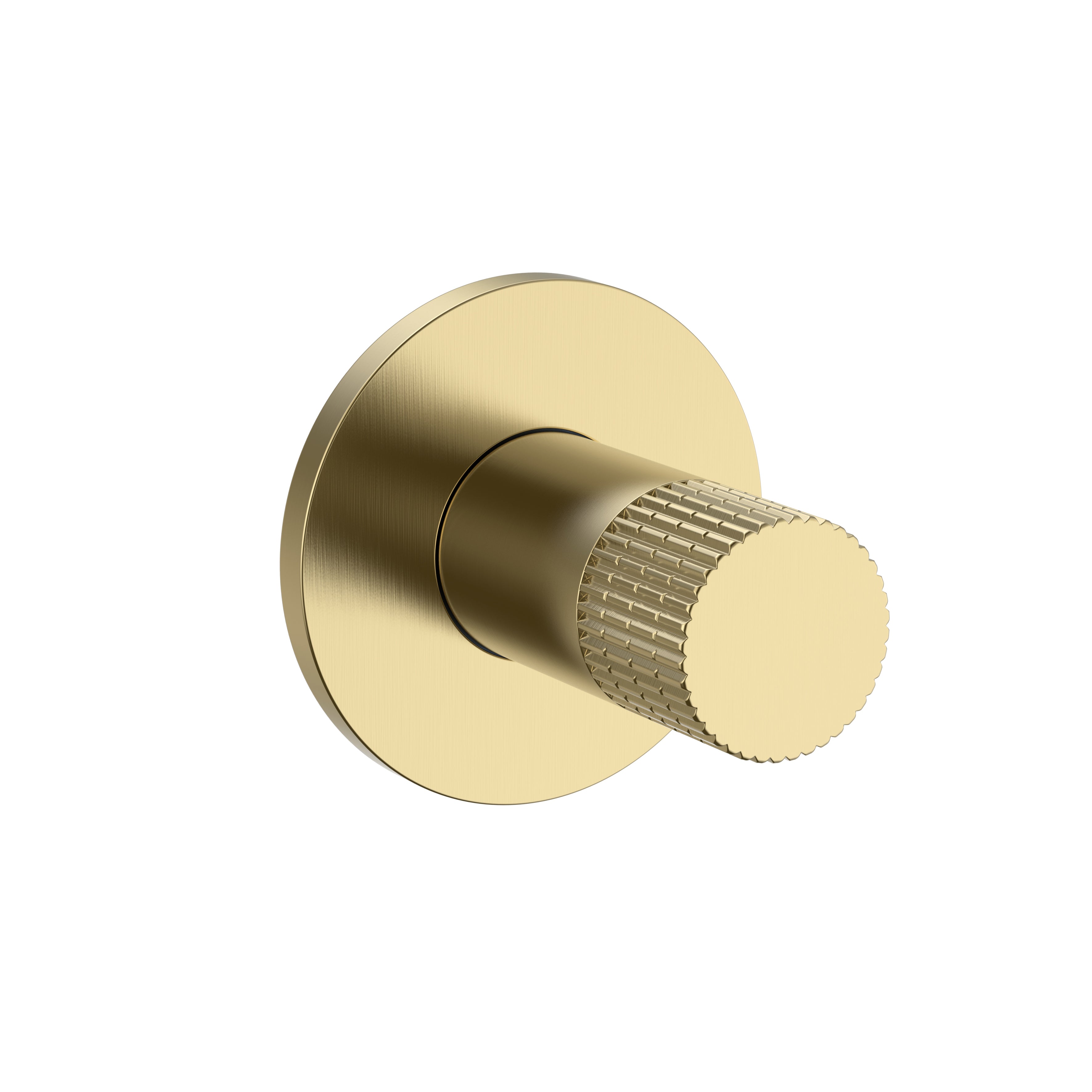 Stria bidetkraan - koud water - knop met verfijnde ribbelstructuur - geborsteld goud (pvd)