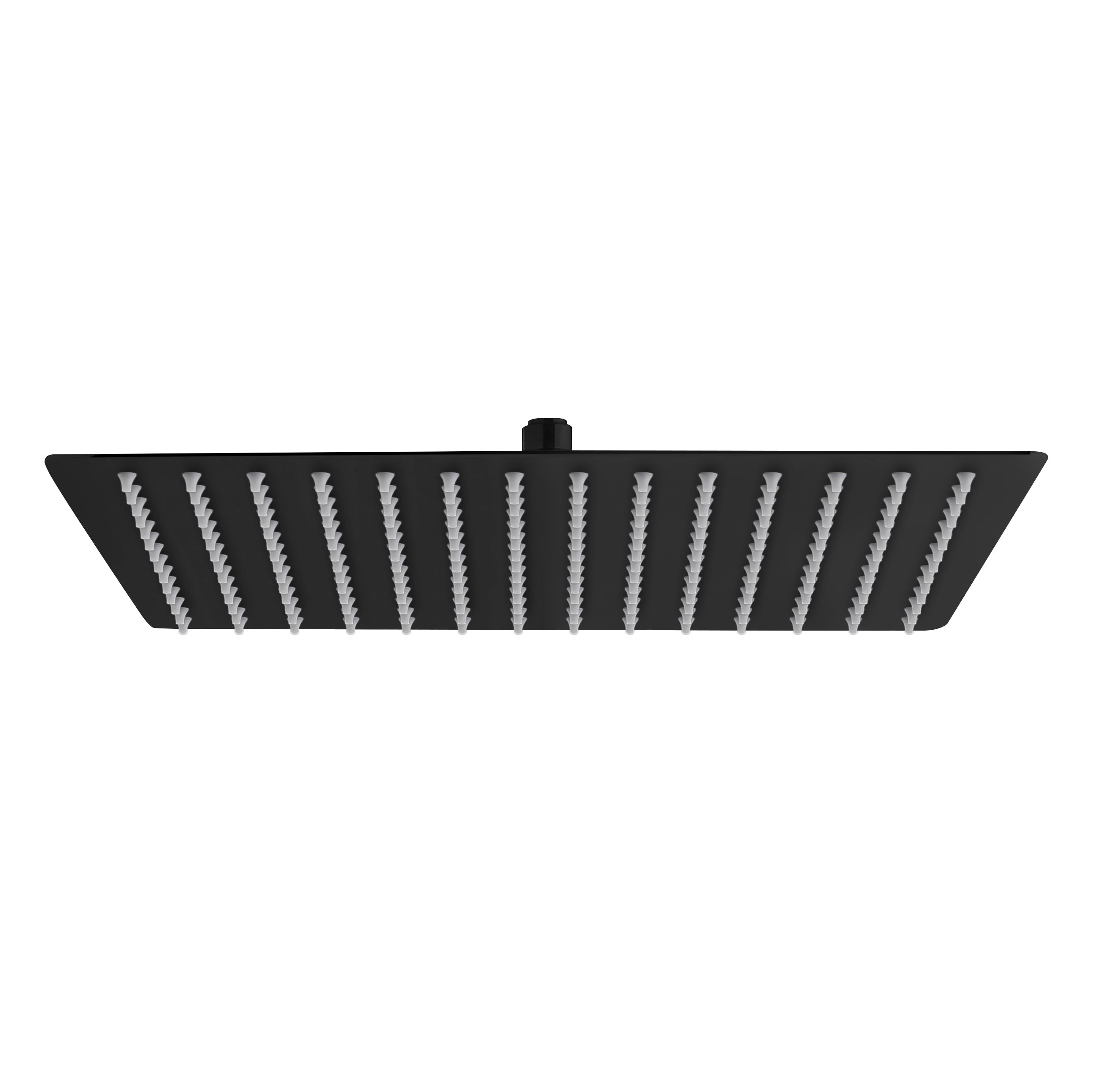 Aloni vierkant rainshower rvs mat zwart 40x40cm