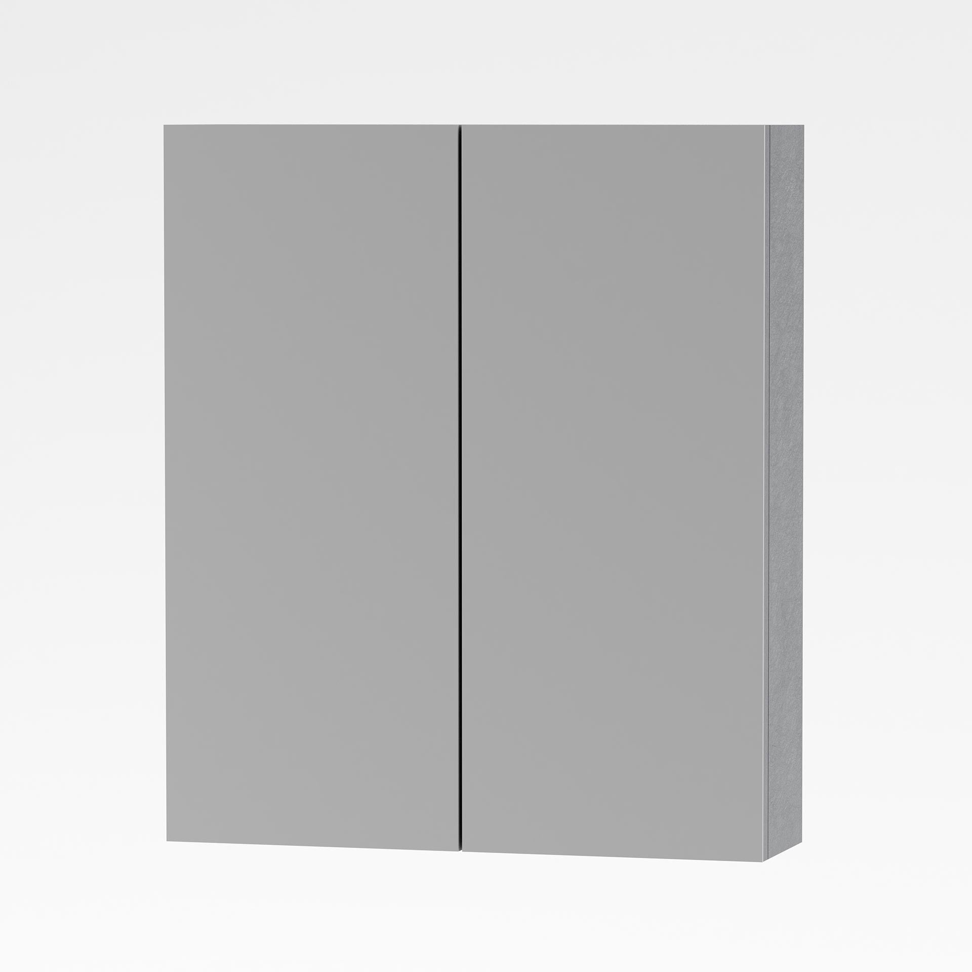 Aloni sally spiegelkast, 2 deuren (60x70cm) - kleur aluminium