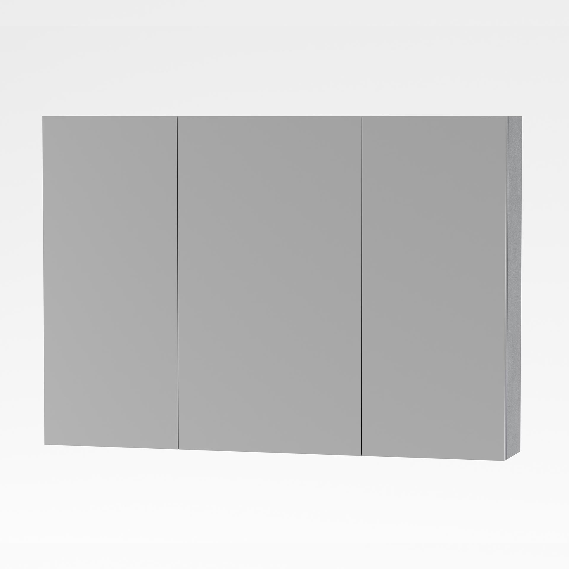 Aloni sally spiegelkast, 3 deuren (100x70cm) - kleur aluminium