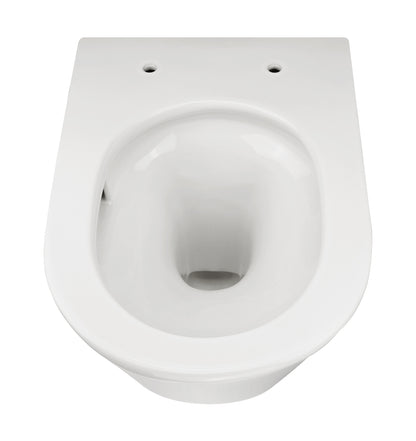Vesta Tornado flush wandcloset rimless met nano coating met Flatline toiletzitting softclose en quick release glans wit
