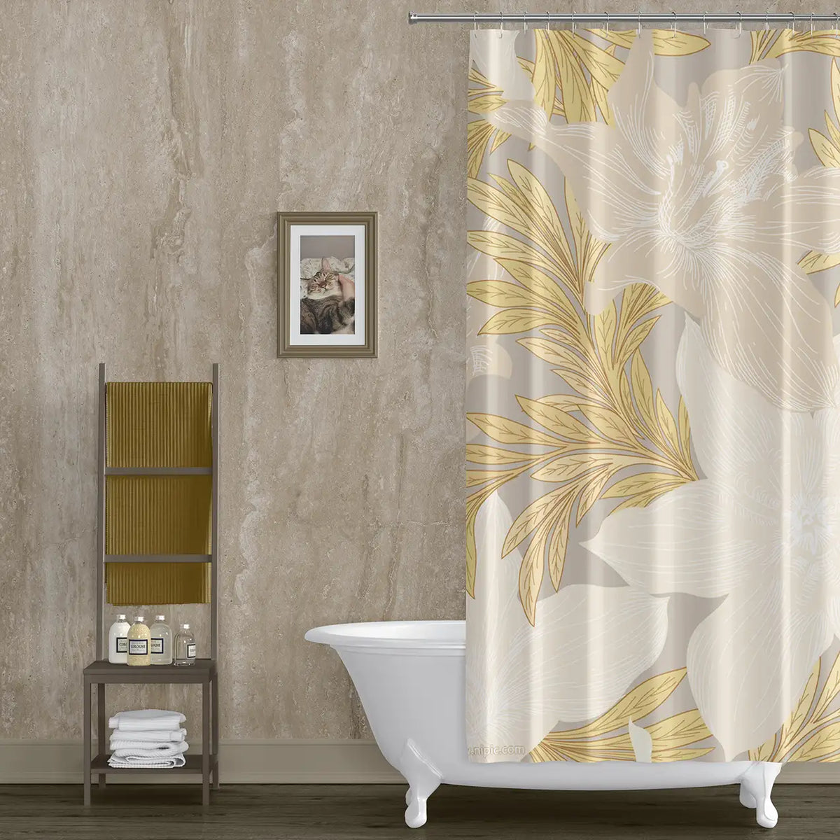 Isodeco SPC Marmer Plaat Wandpaneel Travertin Zand Beige