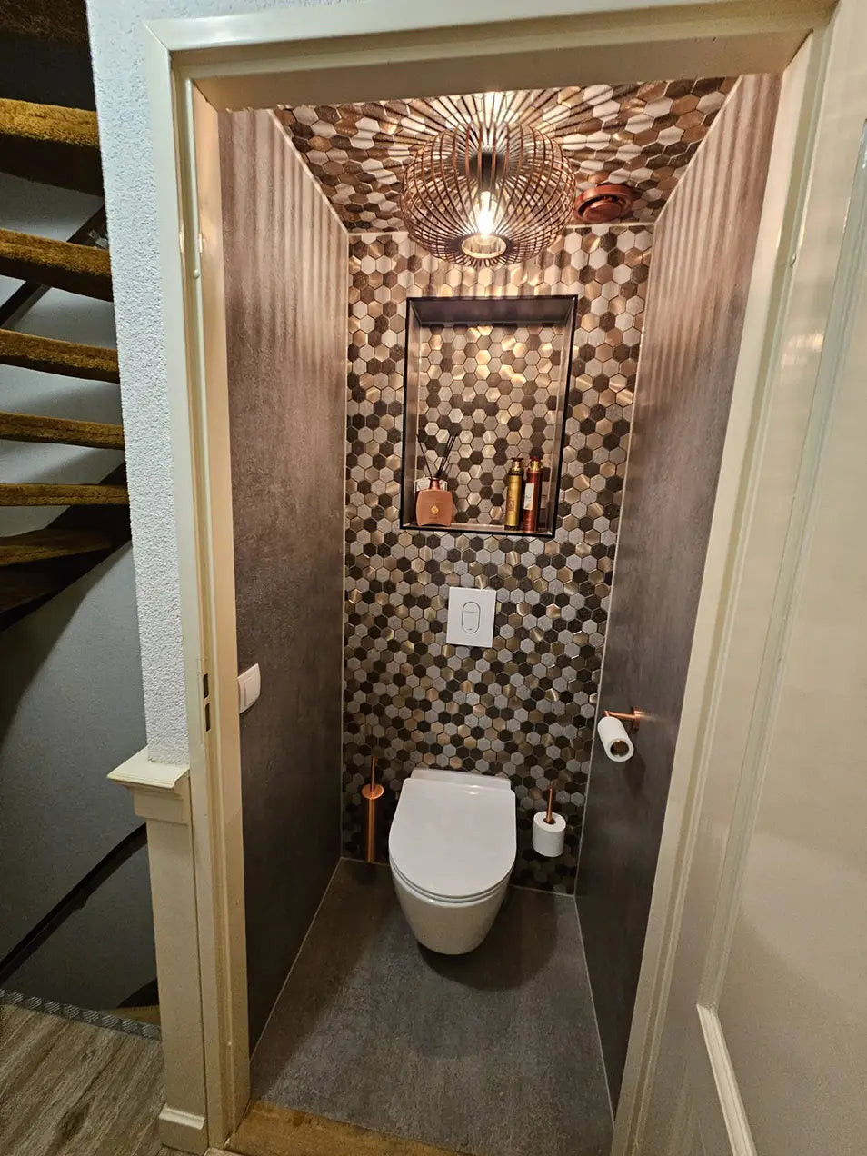 Isodeco Zelfklevende Mozaïek Steenstrip Hexagon Medium Stone
