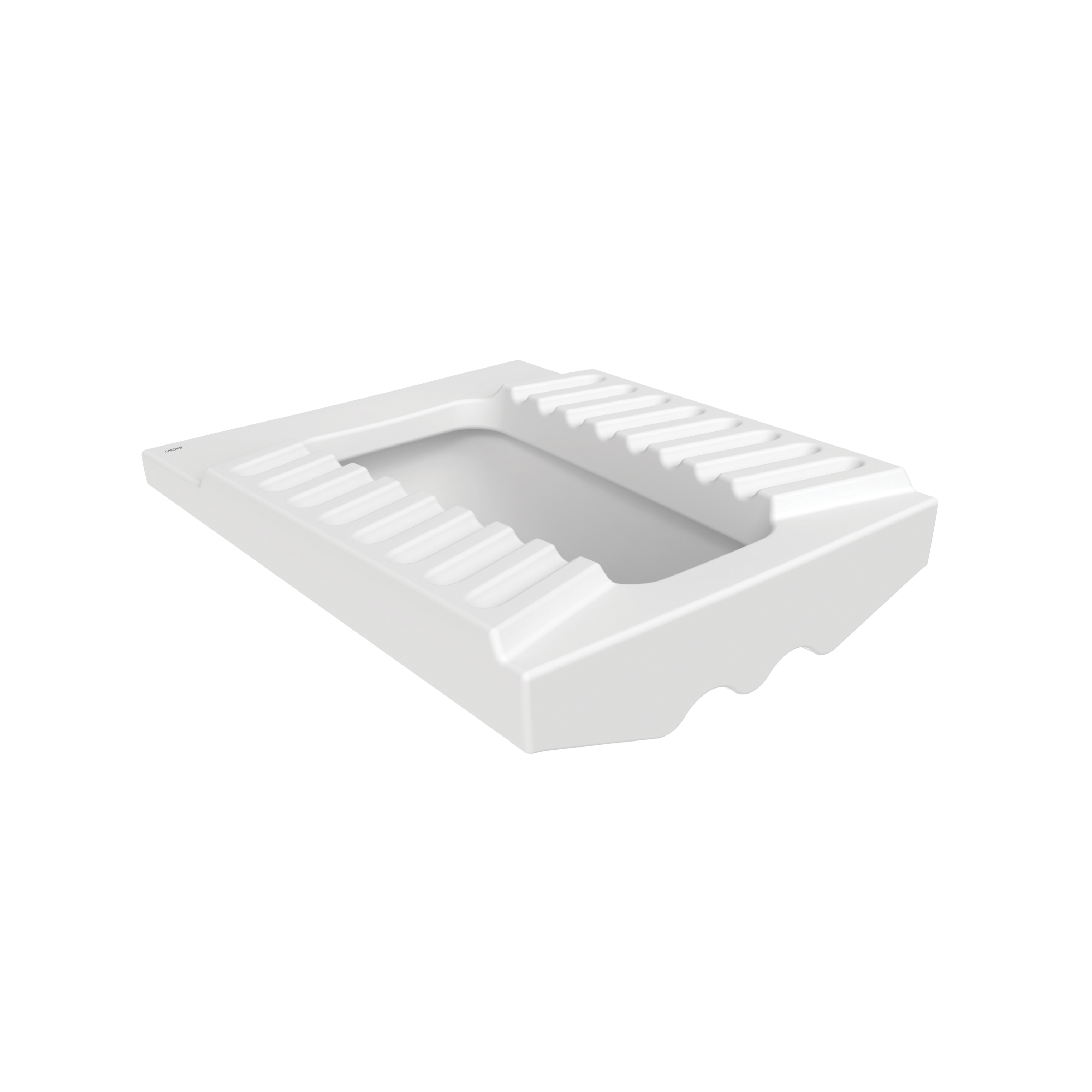 Creavit hurk wc - grond wc - gesloten rand - 48,5x20x58,5 cm - glanzend wit