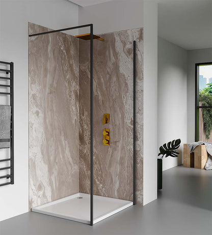 Isodeco SPC Marmer Plaat Wandpaneel Yuba Stone Mat Greige Taupe