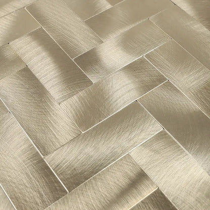 Isodeco Zelfklevende Mozaïek Steenstrip Visgraat Geborsteld Goud