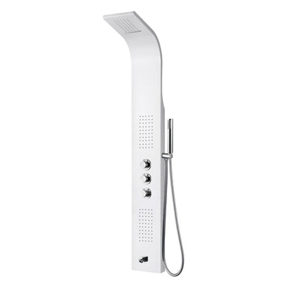 Aloni thermostatische douchepaneel wit