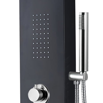 Aloni thermostatische douchepaneel zwart