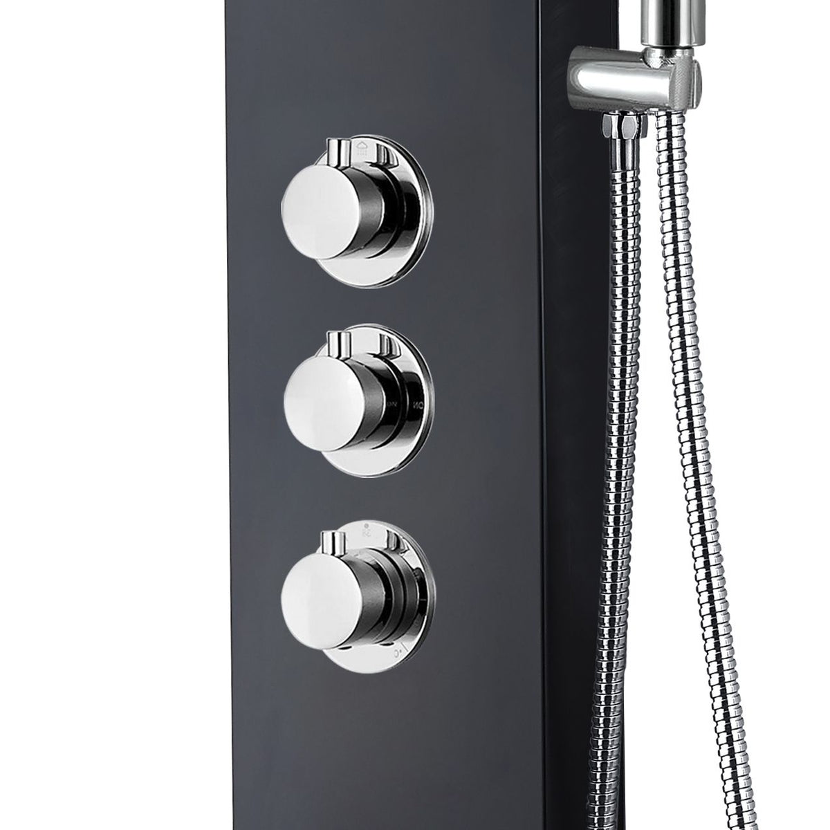 Aloni thermostatische douchepaneel zwart
